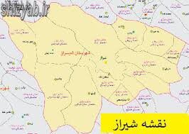 شیراز کامل نقشه